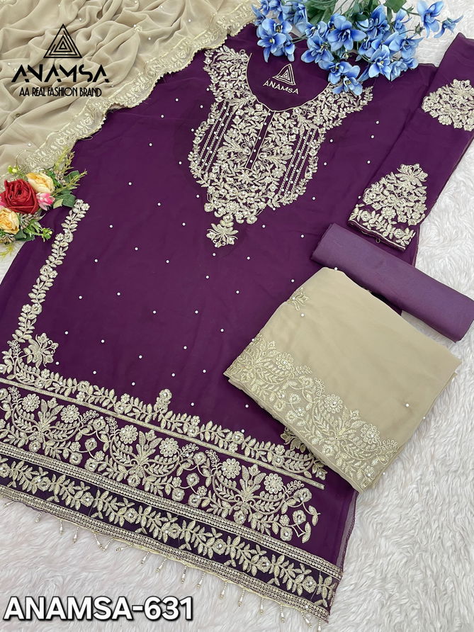 Anamsa 631 Georgette Embroidery Pakistani Suit Wholesalers Price In Surat